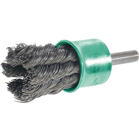 Brosse pinceau tressee Fil en inox 0,25 mm 22 mm, Tige 6,0 mm