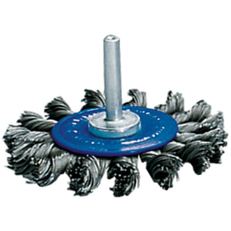 Brosse plate D. 75 mm épaisseur de fil 0,5 mm acier 12 mm 20000 min-¹ PROMAT