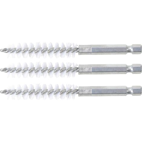 Brosse plate Nylon 11 mm 6,3 mm (1/4") 3 pièces BGS