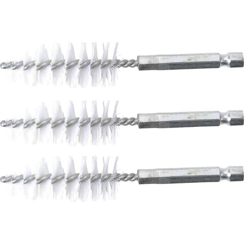 Bgs Technic - brosse plate nylon 19MM 6,3MM (1/4'') 3PIÈCES bgs 3078-19-N