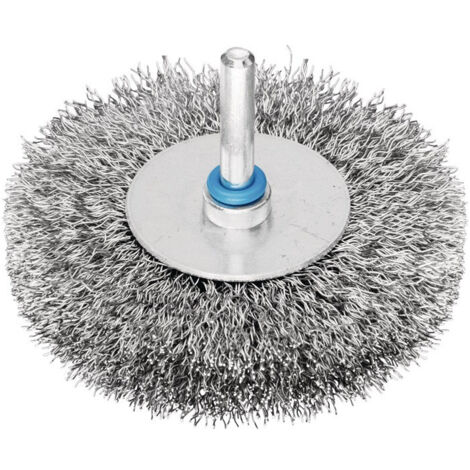 Brosse plate RBU 8015/6 INOX 0.30 D. 80 mm 6 mm épaisseur de fil 0.3 mm VA 15 mm
