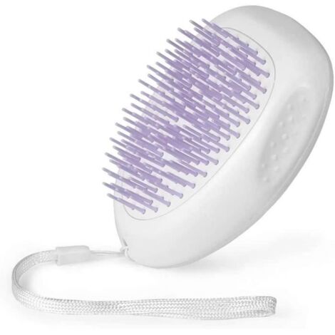 Brosse pour Animaux - Brosse autonettoyante - Design ergonomique - Lavable - Violet - 11x7.5cm