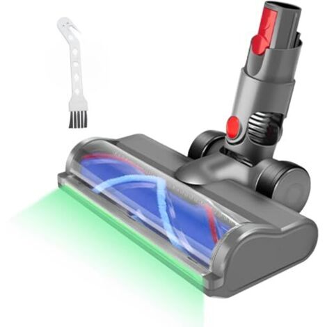 Brosse pour aspirateurs Dyson V12 Detect Slim et V10 Digital Slim, brosse accessoire pour sols durs avec lumières LED, brosse de rechange à entraînement direct, fixation avec mécanisme de dégagement r