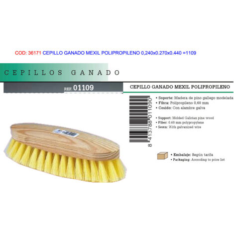 Brosse pour bovins en polypropylène Mexil 0,240 x 0,270 x 0,440