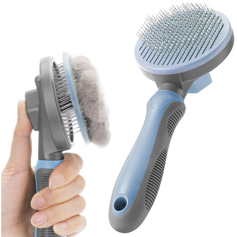 Brosse pour Chat et Chien, Brosse Autonettoyante Pour Animaux de Compagnie, Peignes de Massage Pour Chats et Chiens à Poils Courts, Moyens et Longs