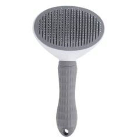 Brosse pour chat, peigne anti-poils pour chats, brosse de toilettage antidérapante, brosse en acier inoxydable pour chiens, accessoires pour chats (gris)