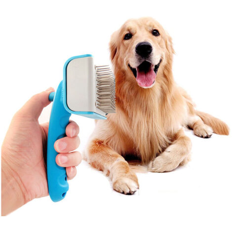 Brosse pour chat pour chien, brosses pour animaux de compagnie, brosse pour poils longs et poils courts, poils propres pour animaux de compagnie, élimine sans effort les nœuds et les nœuds