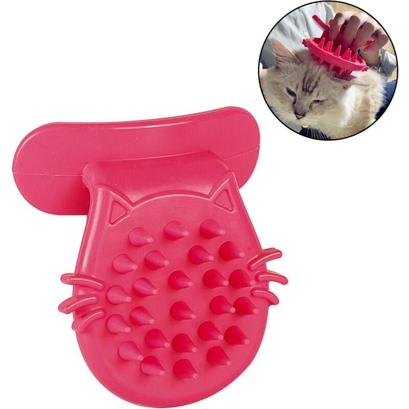 Brosse Pour Chat, Toilettage, Massage Doux, Brosse à Langue De Chat, Lécher Votre Chat Comme Une Maman Chat Pour Le Réconforter - Rouge