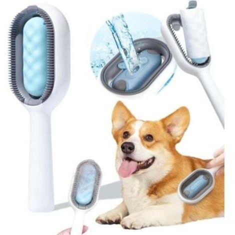 Brosse pour Chien et Chat [Brosse Chat Eau] Réservoir d'Eau, Autonettoyante, pour Massage et Soin