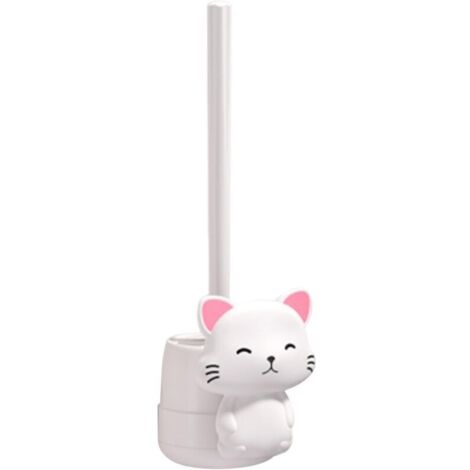 Brosse Pour Cuvette Des Toilettes TPR 11x39cm Brosse De Toilette En Forme De Chat Outil De Nettoyage De Salle De Bain Avec De Toilettese Murale, Pour Cuvettes, Toilettes, Toileettes, Ma