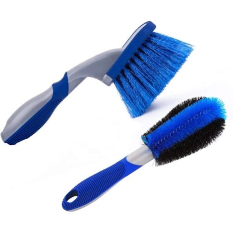 Brosse pour Jantes Auto Brosse de Nettoyage de Jante de Voiture Brosse à Jante, Durable, réutilisable, Décontamination Forte, Nettoyez en Profondeur la Jante 2 Pièces
