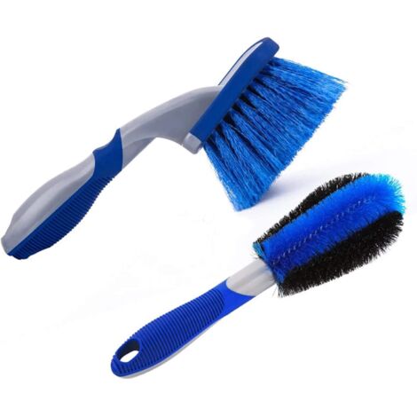 Brosse pour Jantes Auto Brosse de Nettoyage de Jante de Voiture Brosse à Jante, Durable, réutilisable, Décontamination Forte, Nettoyez en Profondeur la Jante 2 Pièces