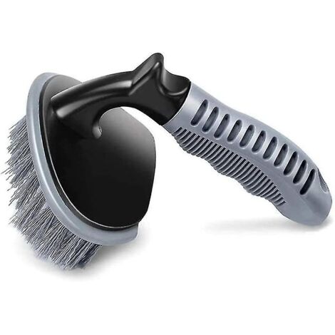 Brosse pour jantes en alliage et pneus de voiture, outil de nettoyage pour jantes de voiture, moto ou vélo (1 pièce, grise)