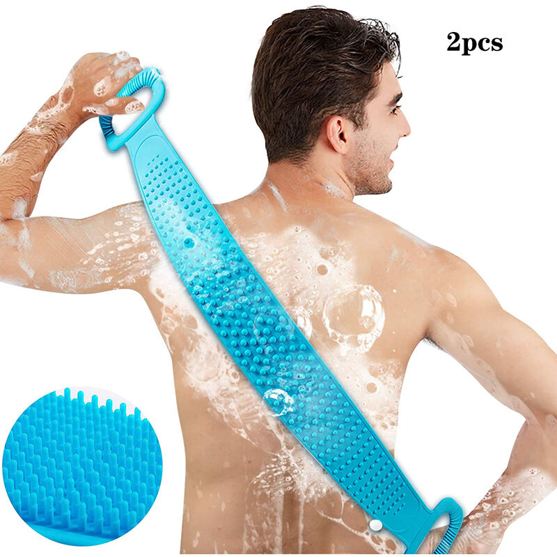 Brosse pour le dos, brosse de massage pour le dos, gel de silice, brosse de douche, brosse de douche, gommage pour le corps et brosse pour les pieds