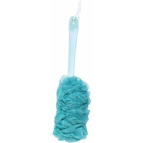 AUNRTB Brosse pour le dos de la fleur de douche, manche long, hommes et femmes (bleu)