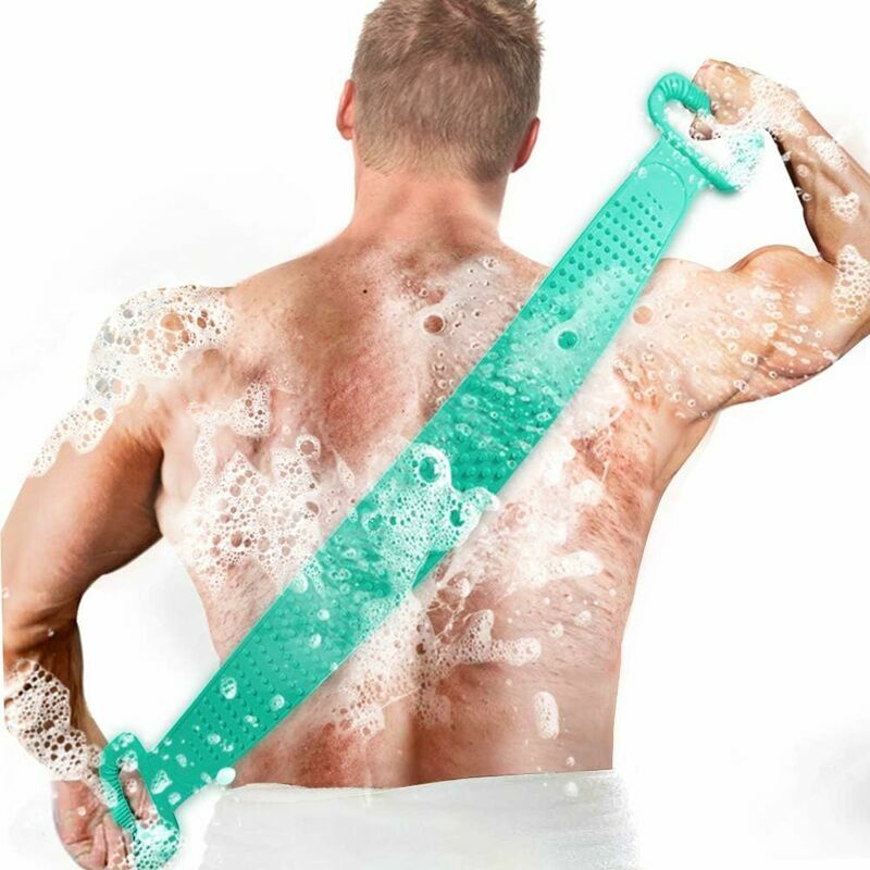 Brosse pour le dos mise à niveau de la brosse pour le corps 90 cm, brosse de bain en silicone pour épurateur pour le dos, brosse de massage en