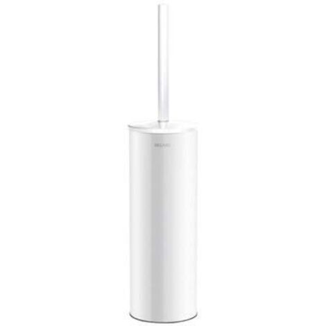 Brosse pour WC Delabie. Montage murale avec couvercle en acier enduit de poudre blanc