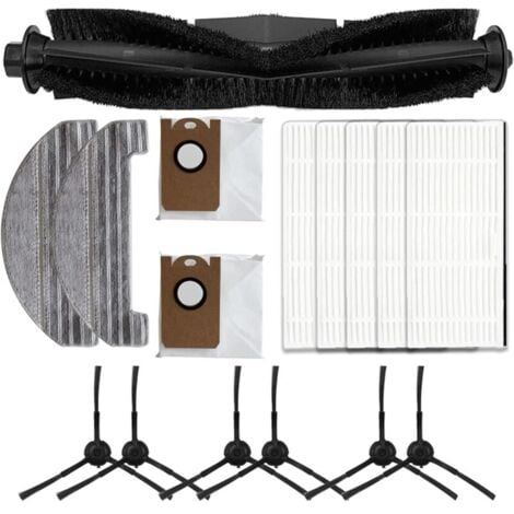 Brosse principale à rouleau, brosse latérale, filtre, chiffon, sac à poussière, robot aspirateur pour aspirateur Ultenic T10 avec filtre HEPA, accessoires de remplacement