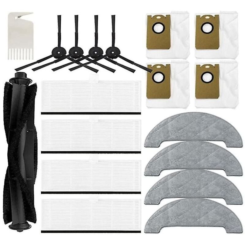 Brosse principale, brosse latérale, filtre Hepa, sac à poussière pour aspirateur robot N2, accessoires