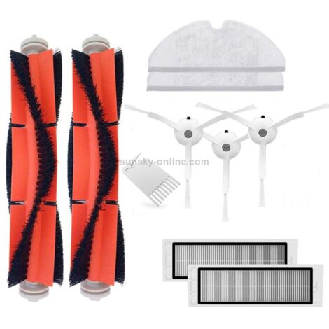 Brosse principale Remplacement des brosses latérales de filtre Hepa pour Xiaomi Mi Robot Roborock s50 s51 Roborock 2 Kit d'accessoires d'aspirateur
