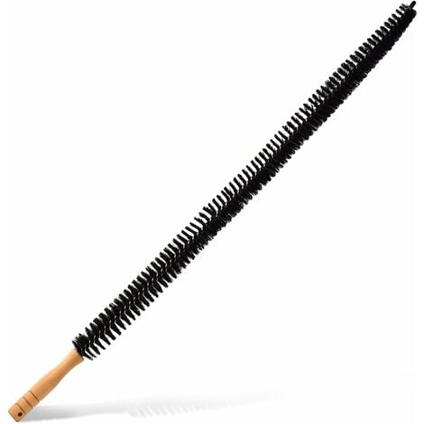 Brosse Radiateur Multi-Fonction et Flexible - Plumeau Radiateur Poils Longs et Fins - Manche en Bois - Gagnez en efficacité et réduisez Votre Facture énergétique(60cm)