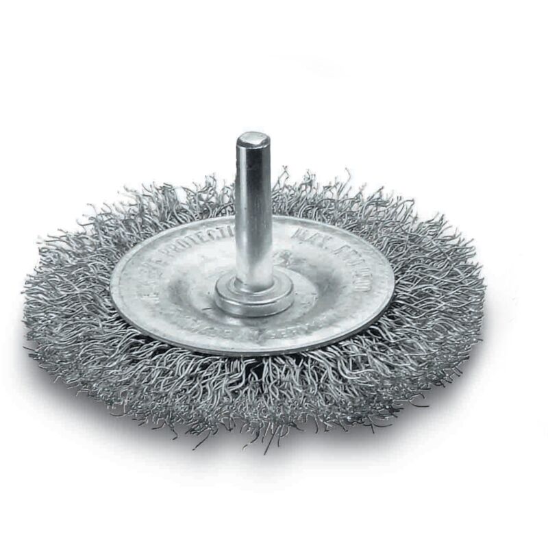 Brosse ronde avec goupille en acier inoxydable. 410154 ondulée Leßmann