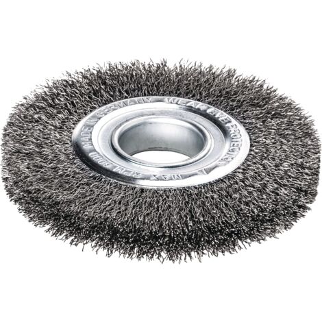 Brosse ronde D.250mm épaisseur fil 0,30mm STA ondulée 23-27mm 3600min 1 LESSMANN