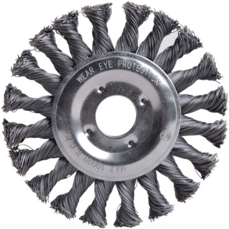 Brosse ronde fil acier 125x0,5mm nouée FORTIS