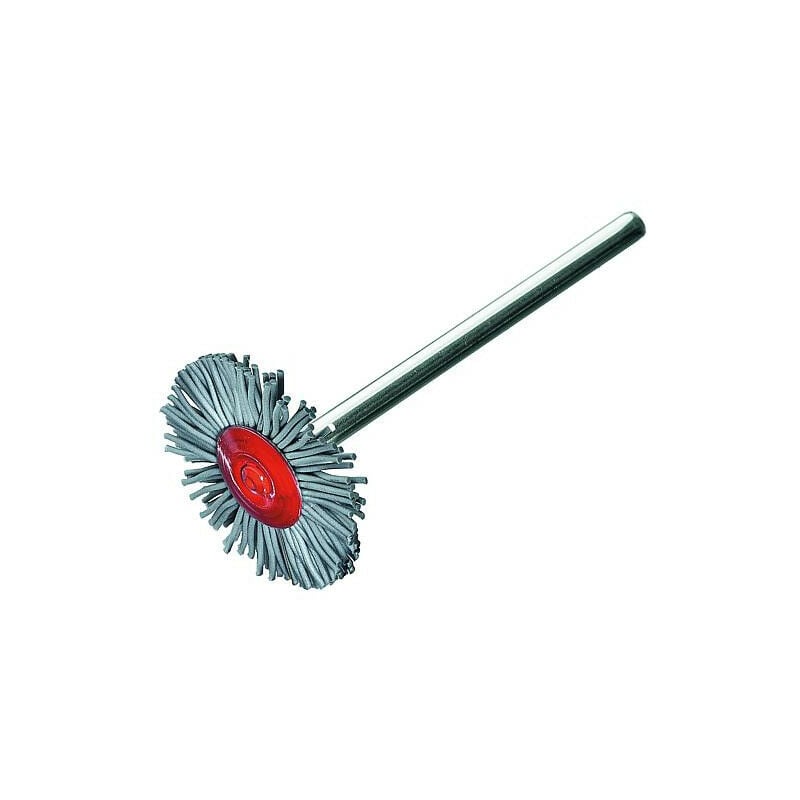 Brosse ronde poils abrasifs grain 500mm diam. 22mm avec tige 3mm