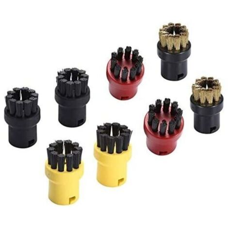 Brosse ronde pour nettoyeur vapeur Kärcher (lot de 8)