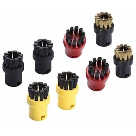 Brosse ronde pour nettoyeur vapeur Karcher (lot de 8)-LIAIKI