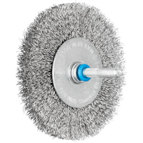 Brosse ronde RBU 2004/6 INOX D.80mm épaisseur fil 0,2mm VA 10mm CHEVAL