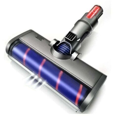 Brosse rotative à turbine électrique, compatible avec les modèles V7, V8, V10 et V11. Rouleau souple adapté aux parquets contrecollés et aux carrelages, avec éclairage LED automatique.