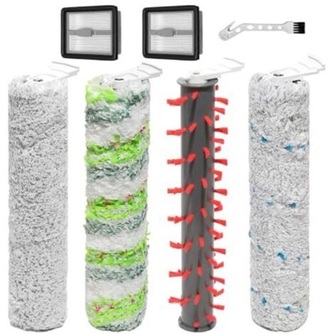 Brosse rotative accessoires pour Bissell CrossWave X7 Plus Cordless Pet, X7 Pro Pet 2955N,3479N,3011,3055, 3277,3279,3276A Pièces de rechange pour aspirateur, 4 brosse rotative, 2 fil