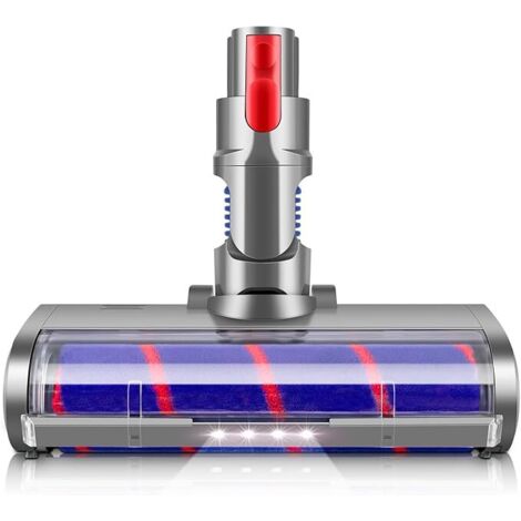 Brosse rotative douce pour sols E.LUO, compatible avec les aspirateurs Dyson V7, V8, V10, V11 et V15, tête motorisée pivotante.
