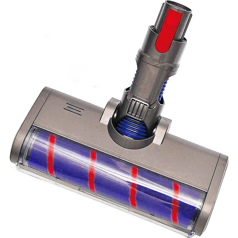 Brosse Rotative Motorisée Électrique Turbo compatible pour Dyson V7 V8 V10 V11 Rouleau Souple pour Parquet Carrelage et Lumière Led Automatique