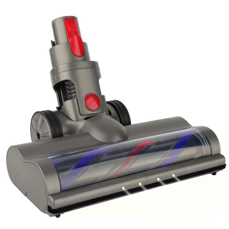 Brosse Rotative Motorisée Électrique Turbo Compatible pour Dyson V7 V8 V10 V11 V15 avec Rouleau Poils Durs pour Parquet avec Lumière LED Automatique