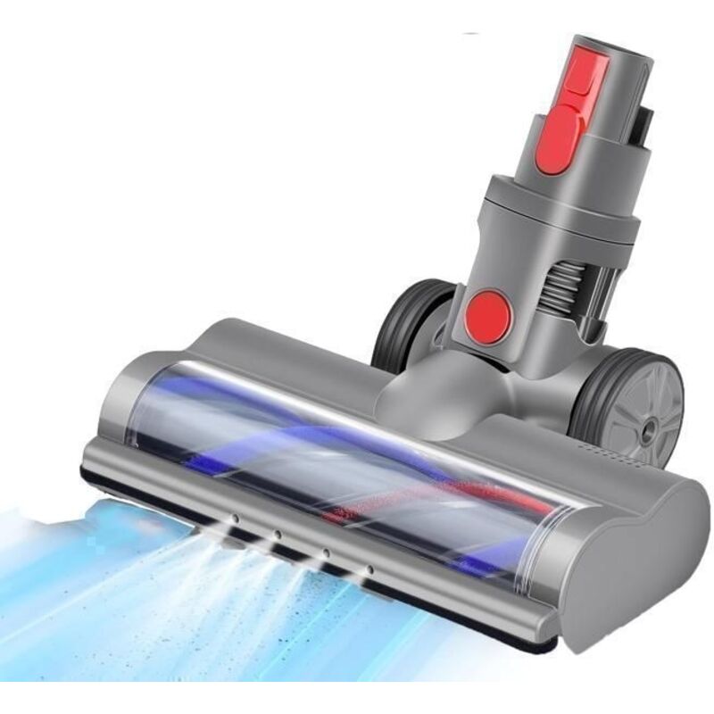 Brosse Rotative Motorisée Électrique Turbo Compatible pour DysonV6 V8 V8 V10 V11 V15 Dégagement Rapide avec Rouleau et Lumière LED