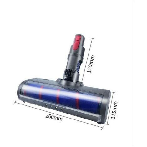 Brosse Rotative Motorisée Électrique Turbo compatible pour V7 V8 V10 V11 Rouleau Souple pour Parquet Carrelage et Lumière Led Automatique