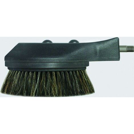 Brosse rotative noire crin naturel raccordement 1/4m - RM - Brosse de lavage rotative