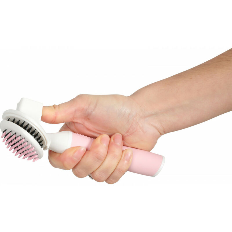 Brosse SLICKER doux rétractable taille M pour chat