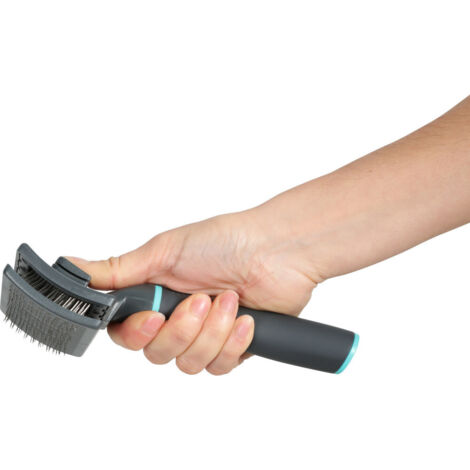 Brosse SLICKER retractable taille S pour chiens - zolux