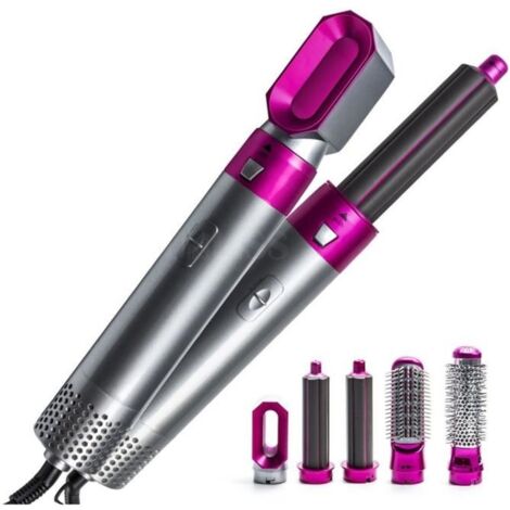 Brosse Soufflante 5-en-1 Multifonctionnel Sèche-Cheveux Peigne  Air Chaud Styler Peigne Cheveux Styling Brosse Cheveux Style Outil
