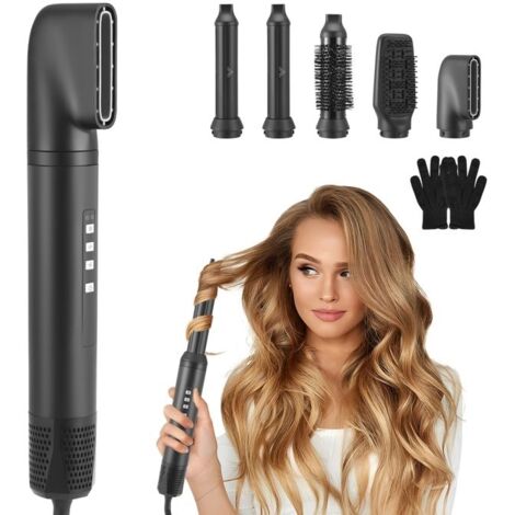 Brosse Soufflante 5 in 1 avec Vent Froid, Air Styler Brosse Soufflante, 1200W Air Styler Brosse Soufflante Multifonctionnelle