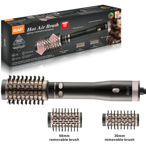 Brosse soufflante rotative automatique 1000W – Revêtement céramique et kératine – Température variable – 2 brosses 30 et 50mm