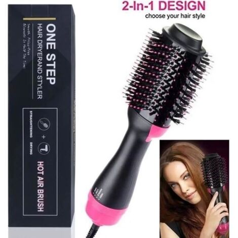 Brosse Soufflante, Sèche-Cheveux Brosse à Cheveux Electrique Multifonctionnels fer à friser Défrisant Bigoudi et Styler Brosse.