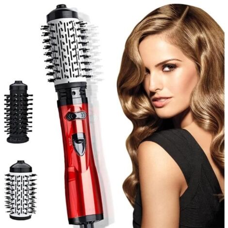Brosse Soufflante，2en1Ions Peigne Sèche-Cheveux Rotatif Multifonctionne1200W Peigne à Air Chaud Peigne à Air Chaud pour Tous Styles