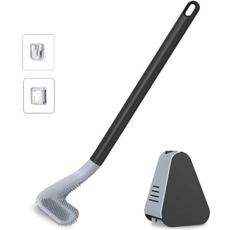 Brosse Toilette Silicone,Brosse Toilettes WC Suspendu Balayette WC Silicone Murale, Brosse de Toilette Golf avec Support à Séchage