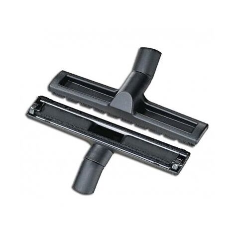 Brosse tous sols 32mm avec bandes brosses crin de cheval + roulettes PVC, largeur 36cm
