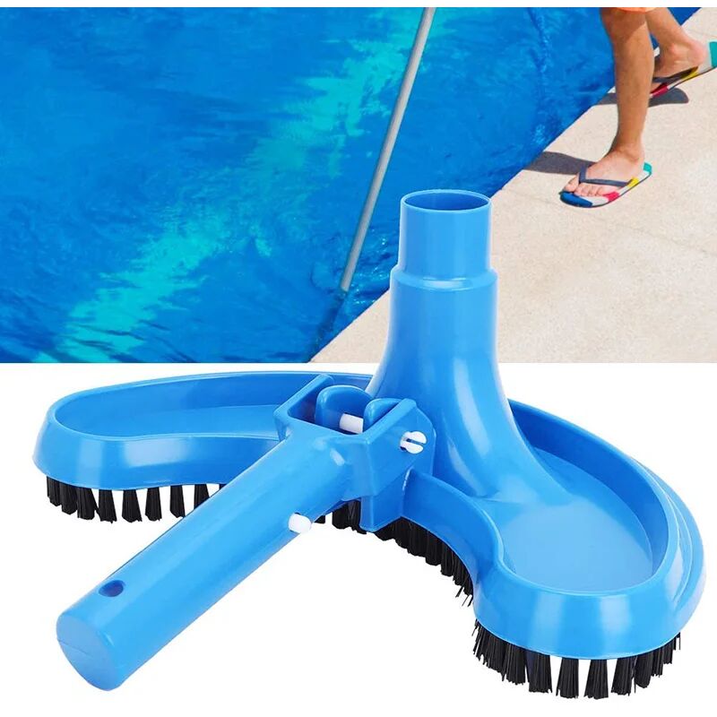 Brosse à tête d'aspiration pour piscine, outil de nettoyage Flexible demi-lune avec tête d'aspiration incurvée